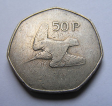 1970 Irish Fifty Pence Coin Old Ireland 50p First Year Issued