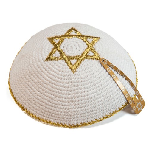 Knitted 17cm white gold magen - gold,