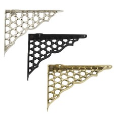 Pair of Small Victorian Honeycomb Shelf Brackets -  Vintage Antique Wall Support