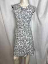 ALAIA Paris jacquard scalloped mini dress gray white size 38 small