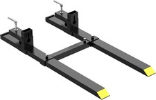 Pallet Forks 43" 1500lb Clamp on Pallet Forks with Adjustable Stabilizer Bar
