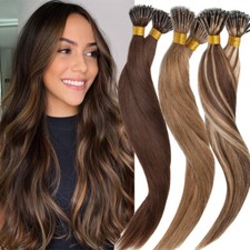 8A Nano Ring Tip Micro Beads Hair Extensions Russian Remy Human Hair THICK 150g