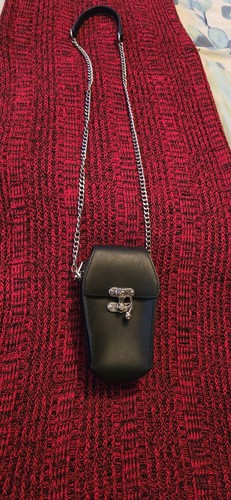 Black coffin shape crossbody - black,