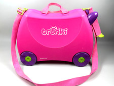 Trunki Children’s Ride-On Suitcase and Kid's Hand Luggage - Pink with Key - VGC