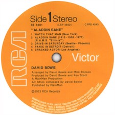 David Bowie. Record Label