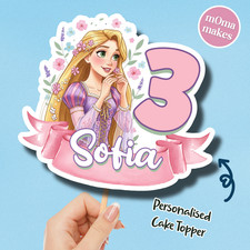 Rapunzel cake topper -