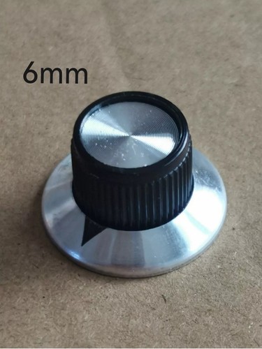Top hat pot knob 6mm - pot, for