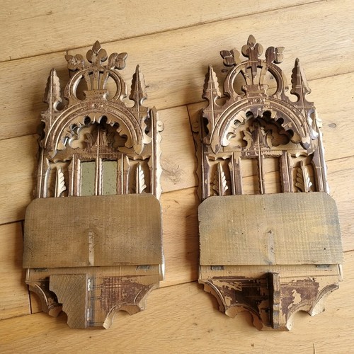 Gilt wood folding altar - wood,