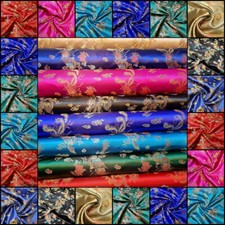 Traditional Brocade Chinese Dragon Dress Fabric Embroidered Silk Satin Oriental