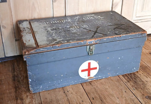 Wooden military medical - wooden, box