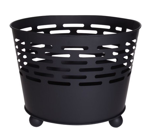 Black outdoor fire basket - black,