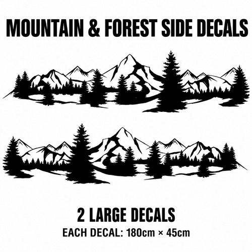 Mountain forest side decals - forest,