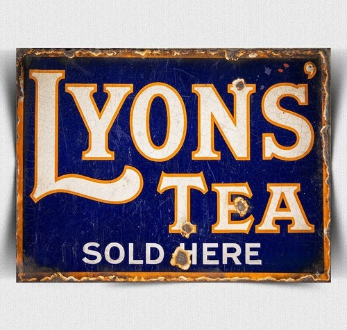 Lyons tea metal sign plaque - metal,