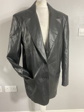 Zara black pleather blazer