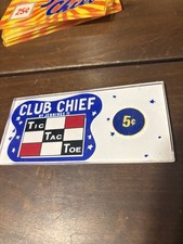 Original Jennings 5 Cent Club chief Denominator Card Plexi Slot Machine