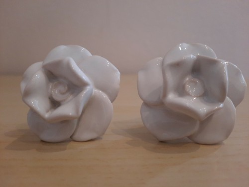 Cream rose ceramic - 2,