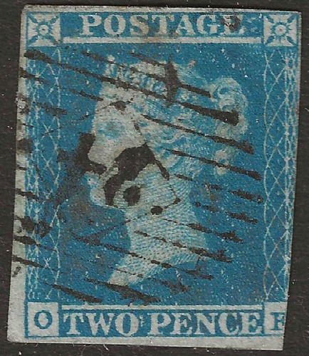 1849 two penny blue - qv,