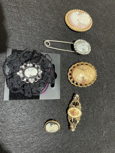 Cameo brooches various styles - various,