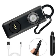 1Pc Black Safety Alarm For