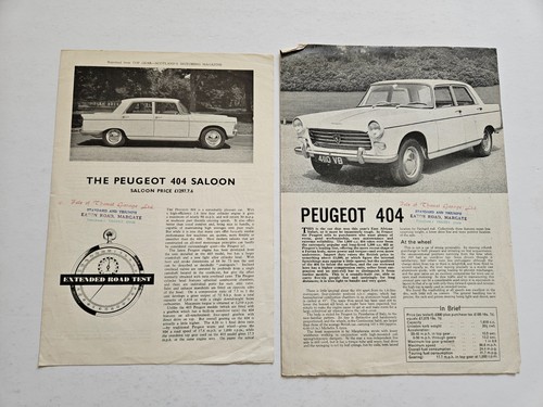 Peugeot 404 road test review - test,