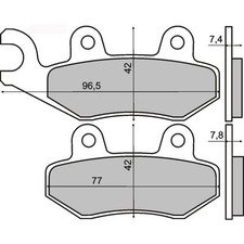 Front Brake Pads Honda NSR 80 R 1993 1994 1995 1996 1997 RMS 225101420