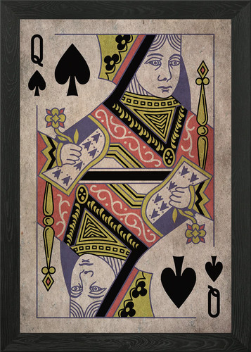 Queen spades framed - of,