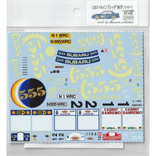 Decals for hasagawa1 subaru - for, hasagawa1/24