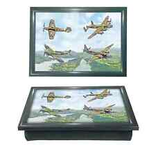 War Plane Wooden Lap Desk with Padded Cushion  Laptop Tray & Bed Breakfast Table