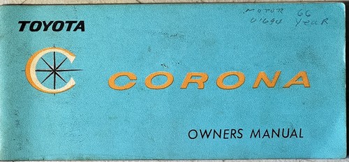 Toyota corona owner manual - owner’s,