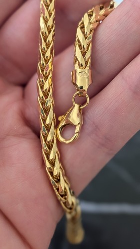 Thick gold bracelet - 7.5", 14ct