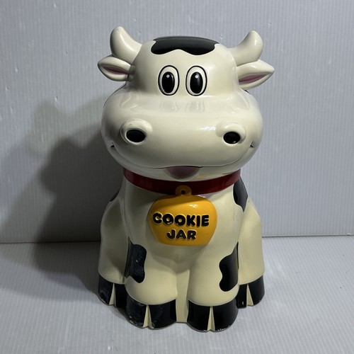 Vintage mooing cow cookie jar - cow,