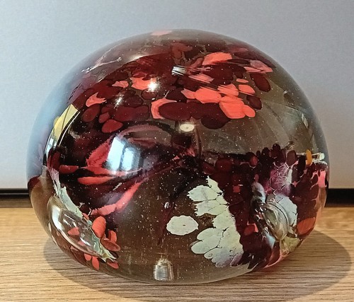 Vintage paperweight red - paperweight,