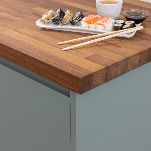 Solid iroko wood worktops - solid, |