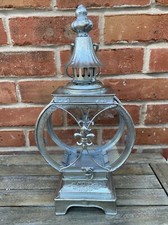 Silver Metal Garden Shabby Chic Lantern 19x13,5x37,5cm Outdoor Indoor Lantern