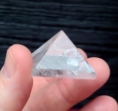 Natural clear quartz pyramid - natural,