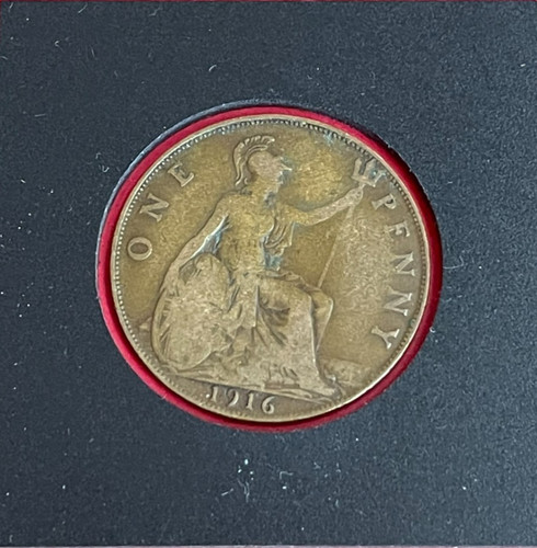 King george one penny 1916 - george,