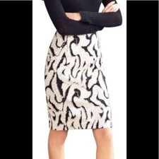 Antonio Melani Finch Sequin All over Mesh Pencil Skirt Tan Gold Black Swiftie 0