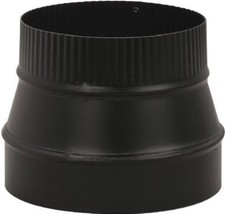 10 Pack - Black Stove Pipe Flue Reducer, 24 Gauge, 8 x 6 In. - BM0079