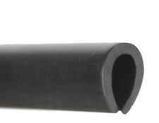 Medium Black Rubber U Channel Edging Edge Protect Protection Trim Seal Flexible