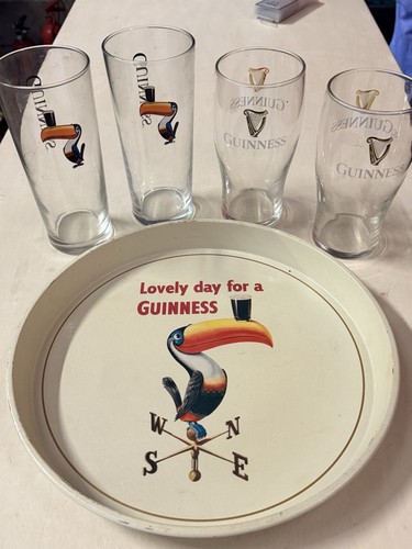 Guinness glass tray vintage - &,
