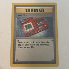 RARE LP 1995,96,98 Pokemon Pokedex Trainer Card 87/102 Base Set