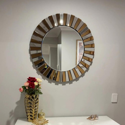 Luxury art wall mirror round - luxury,