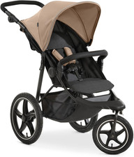 All Terrain 3 Wheel Pushchair with Rain Cover Reclining Seat Stroller Pram Buggy