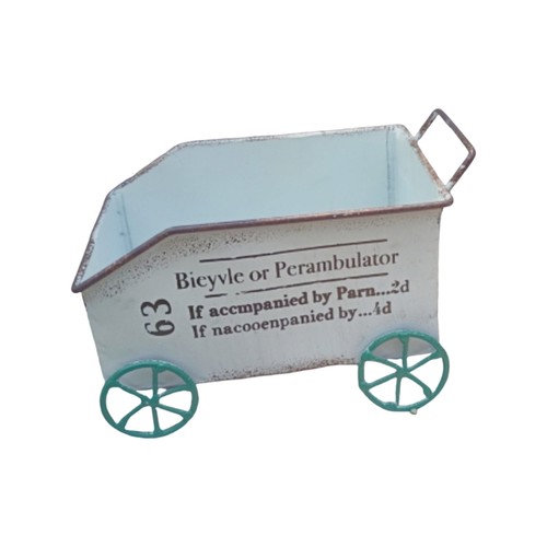 Vintage wheelbarrow iron - wheelbarrow, small