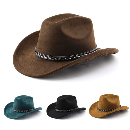 Mens suede western cowboy hat - mens,