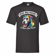 Irish Wolfhound A Man's Best Friend T Shirt Small-2XL