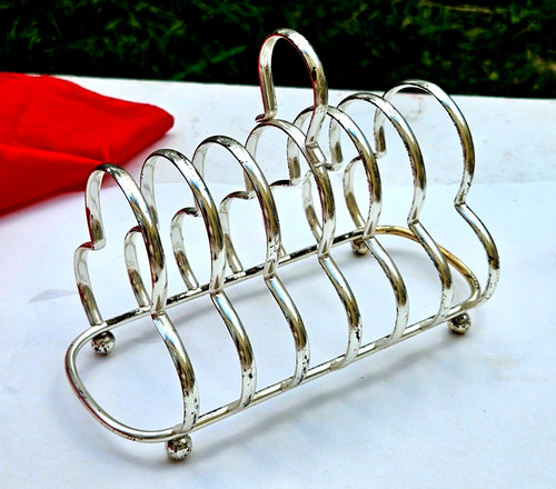 Vintage silver plated toast - vintage,