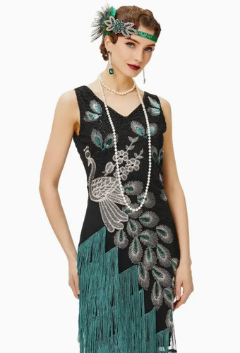 Flapper 1920s dress - 1920s, dress-vintage