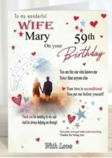 Personalised birthday card