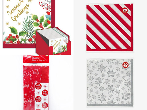 Festive christmas tissue - tissue, paper